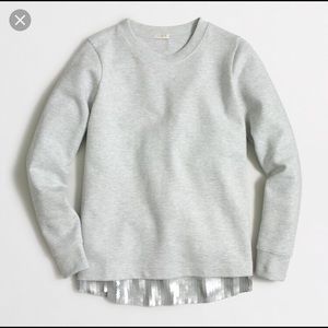 J.Crew Sequin trimmed/Glitter Sweatshirt Top
